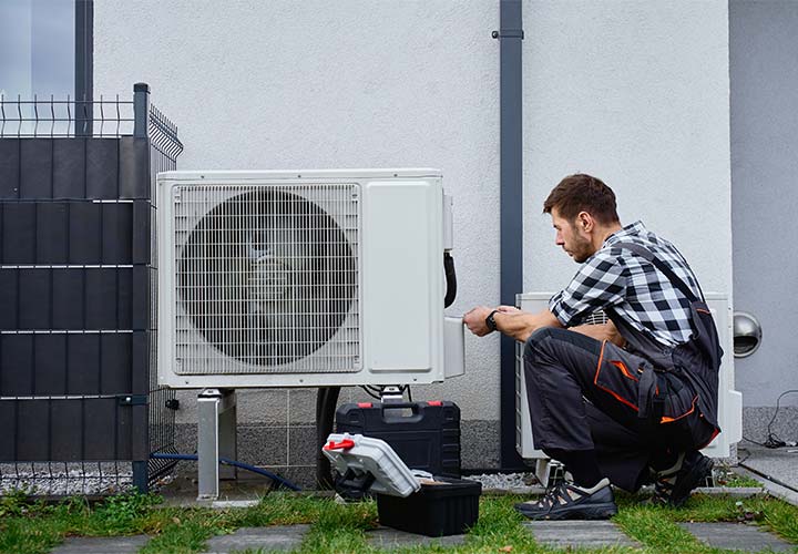 Installation de pompe à chaleur air-air ou air-eau
